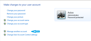 Make Changes To User Account Window